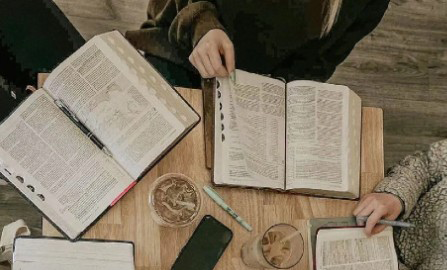 Bible Study At A Table