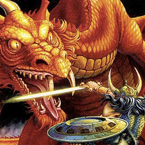 Warrior Fighting Dragon