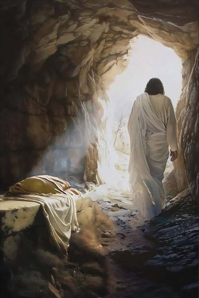 Jesus Steps Out Of The Tomb
