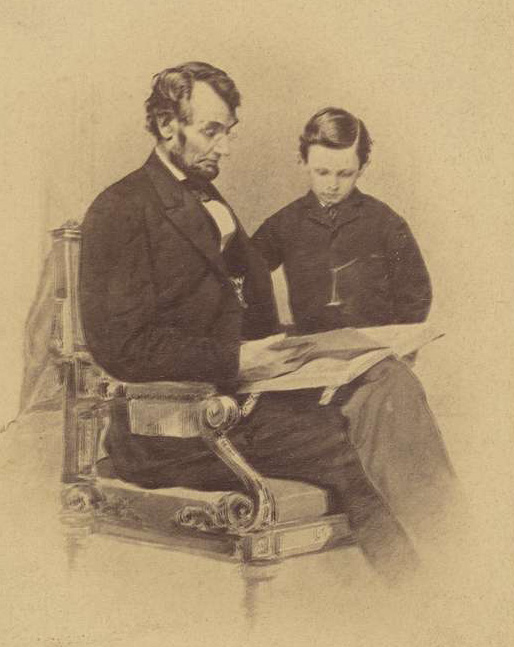 President Lincoln Reads The Bible To His Son Tad